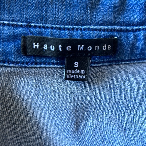 Haute Monde Blue Jean Dress - Picture 4 of 5